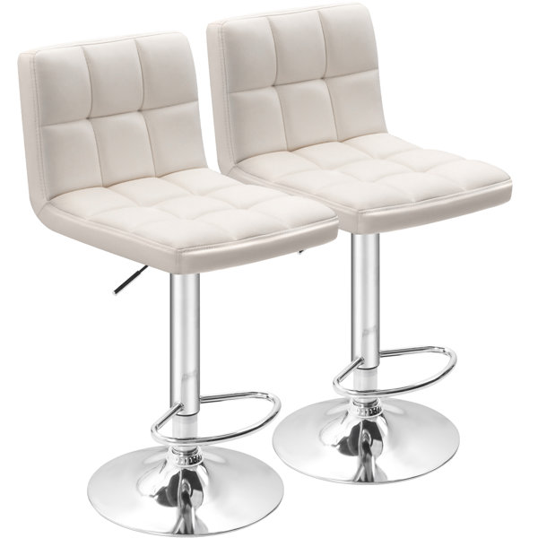 Orren Ellis Stallcup Swivel Adjustable Height Bar Stool & Reviews Wayfair